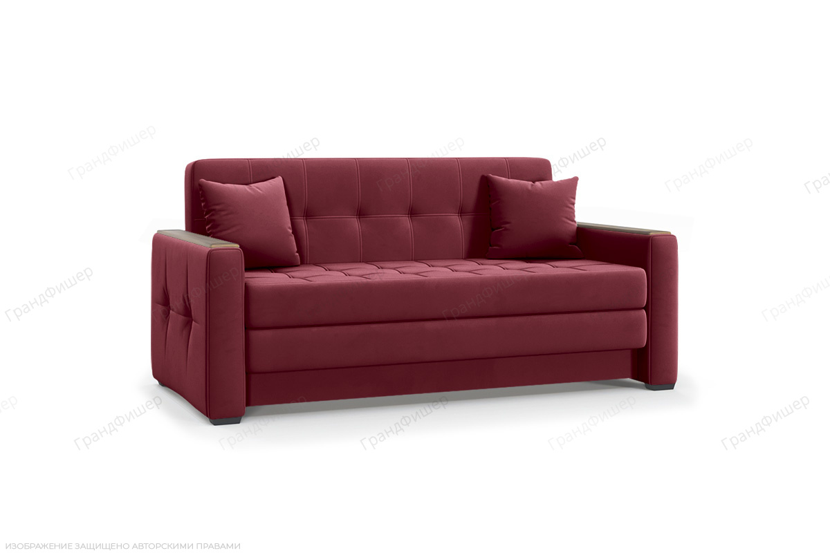Прямой диван Этро люкс с накладками (спальное 140 см) Энерджи Лайт 810/17 Вид по диагонали
