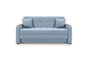 Прямой диван Этро люкс с накладками (спальное 140 см) Amigo Blue Вид спереди