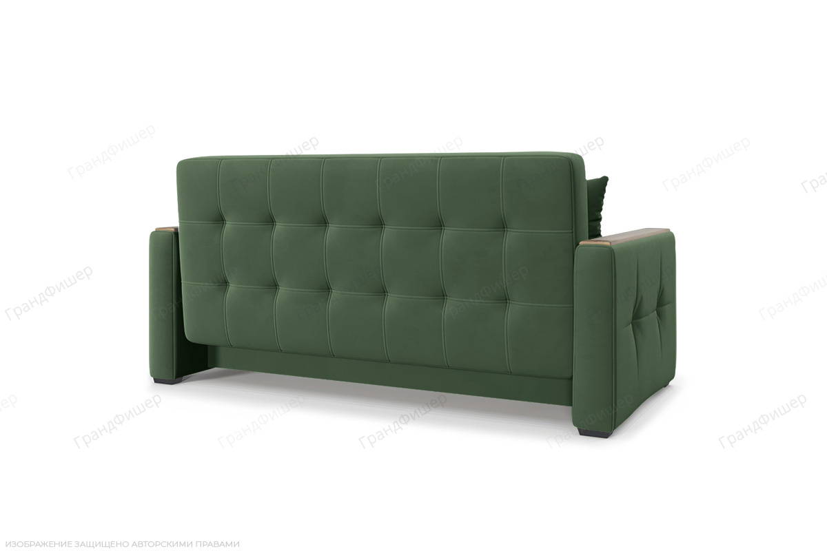 Прямой диван Этро люкс с накладками (спальное 140 см) Amigo Green Вид сзади