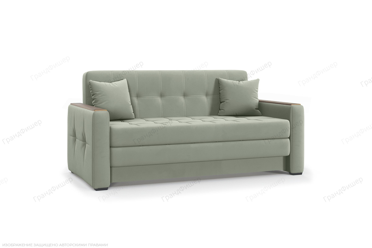 Прямой диван Этро люкс с накладками (спальное 140 см) Zara Olivo 30 Вид по диагонали