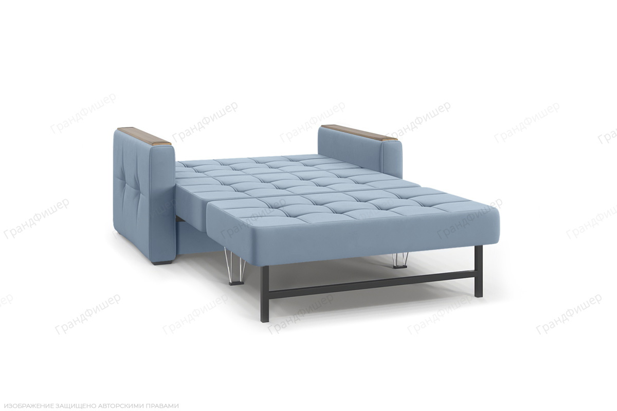 Прямой диван Этро люкс с накладками Amigo Blue Спальное место