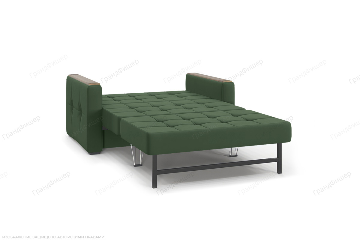 Прямой диван Этро люкс с накладками Amigo Green Спальное место