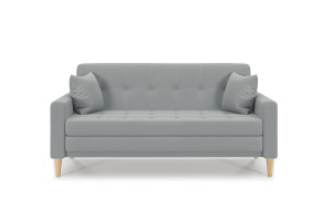 Прямой диван Этро люкс с опорой №5 (спальное 140 см) Zara Steel 52 Вид спереди