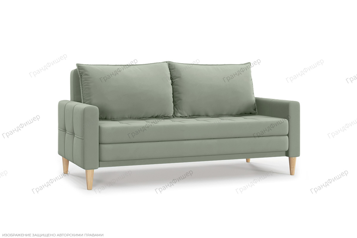 Прямой диван Этро люкс с опорой №5 (спальное 140 см) Zara Olivo 30 Вид по диагонали