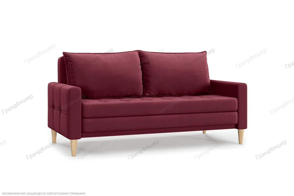 Прямой диван Этро люкс с опорой №5 (спальное 140 см) Энерджи Лайт 810/17 Вид по диагонали