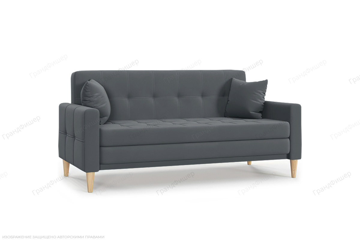 Прямой диван Этро люкс с опорой №5 (спальное 140 см) Энерджи Лайт 810/19 Вид по диагонали