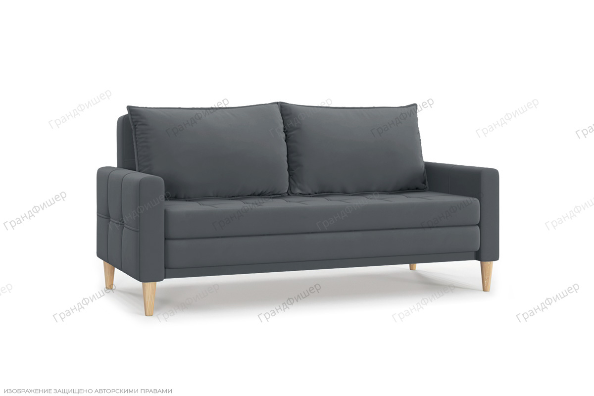 Прямой диван Этро люкс с опорой №5 (спальное 140 см) Энерджи Лайт 810/19 Вид по диагонали