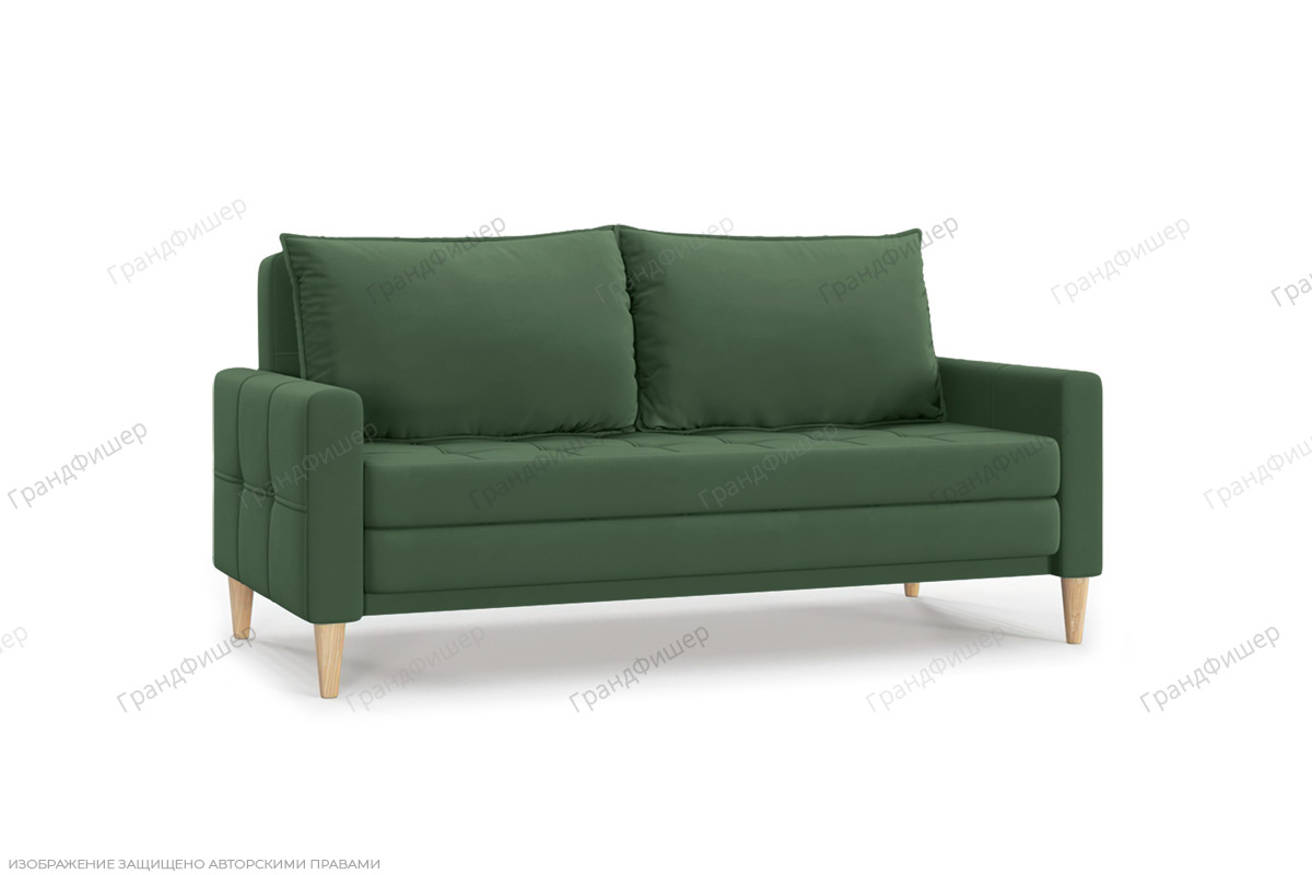 Прямой диван Этро люкс с опорой №5 (спальное 140 см) Amigo Green Вид по диагонали