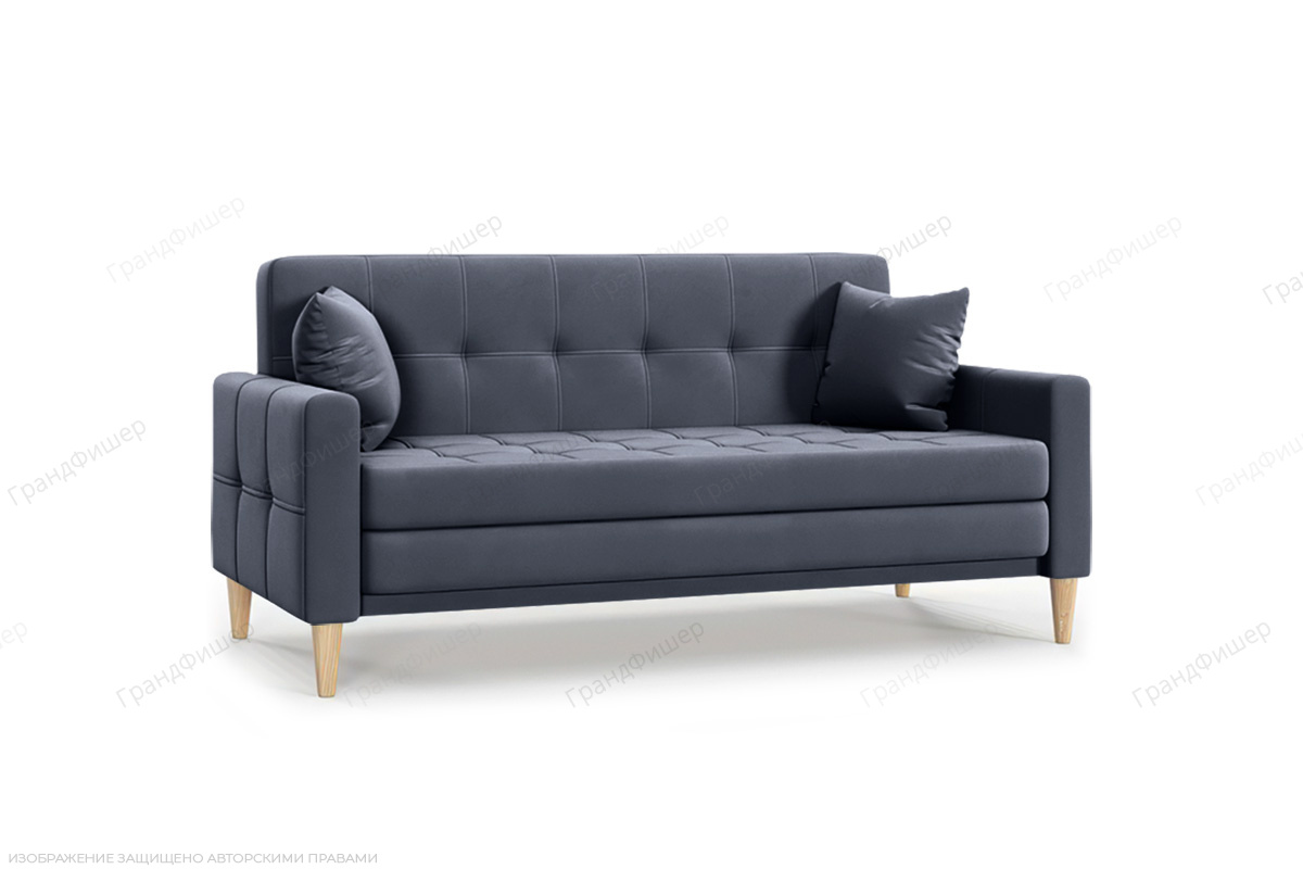 Прямой диван Этро люкс с опорой №5 (спальное 140 см) Amigo Navy Вид по диагонали