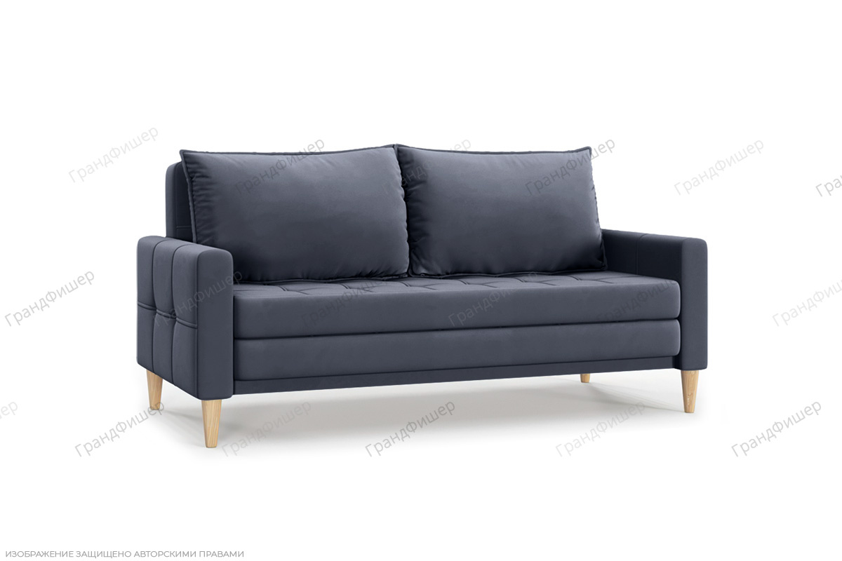 Прямой диван Этро люкс с опорой №5 (спальное 140 см) Amigo Navy Вид по диагонали