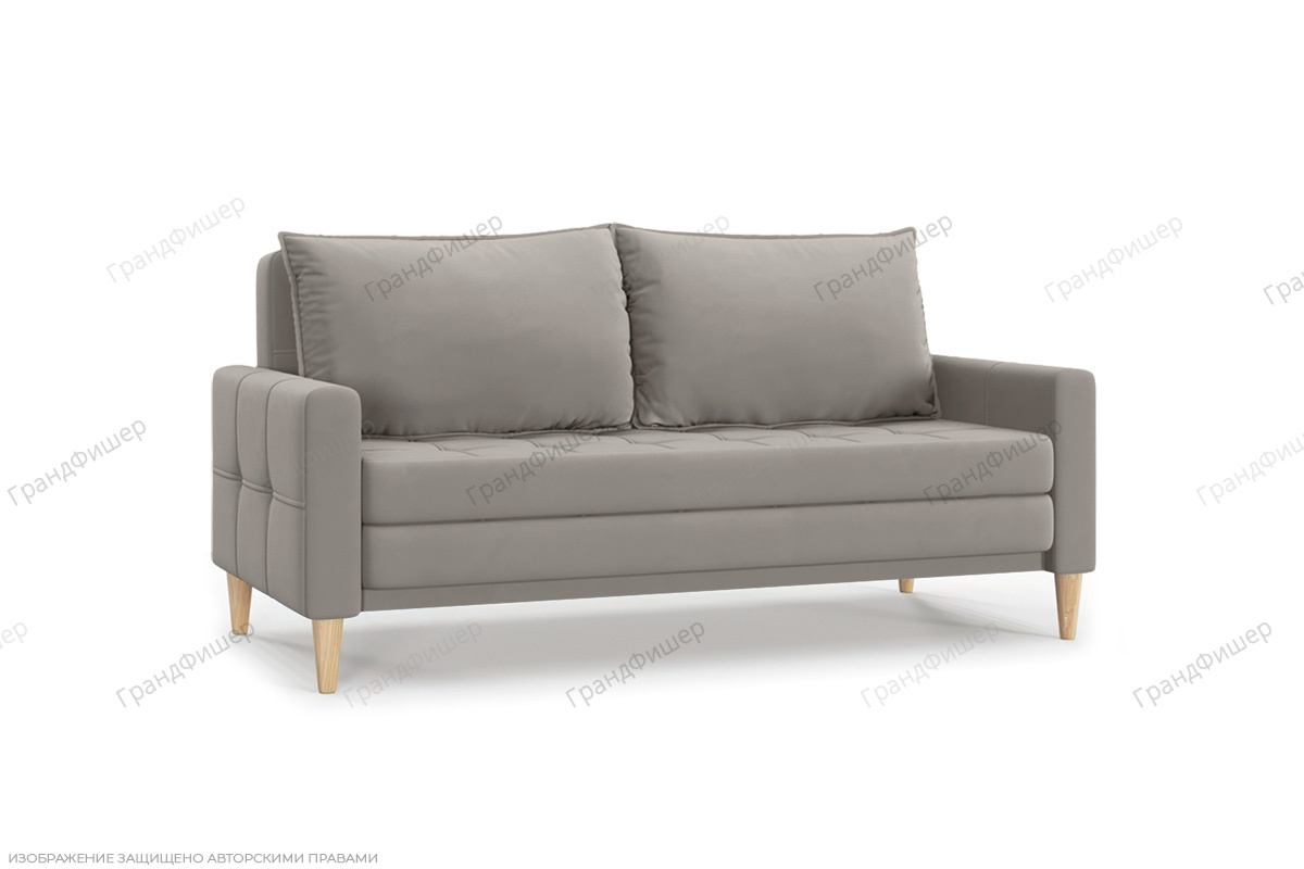 Прямой диван Этро люкс с опорой №5 (спальное 140 см) Энерджи Лайт 810/16 Вид по диагонали