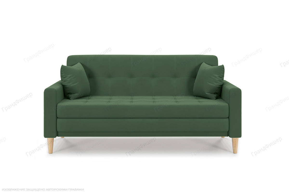 Прямой диван Этро люкс с опорой №5 (спальное 140 см) Amigo Green Вид спереди