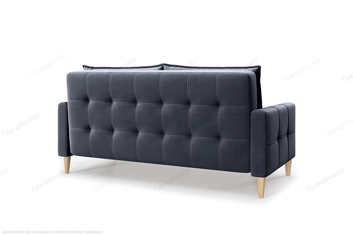 Прямой диван Этро люкс с опорой №5 (спальное 140 см) Amigo Navy Вид сзади