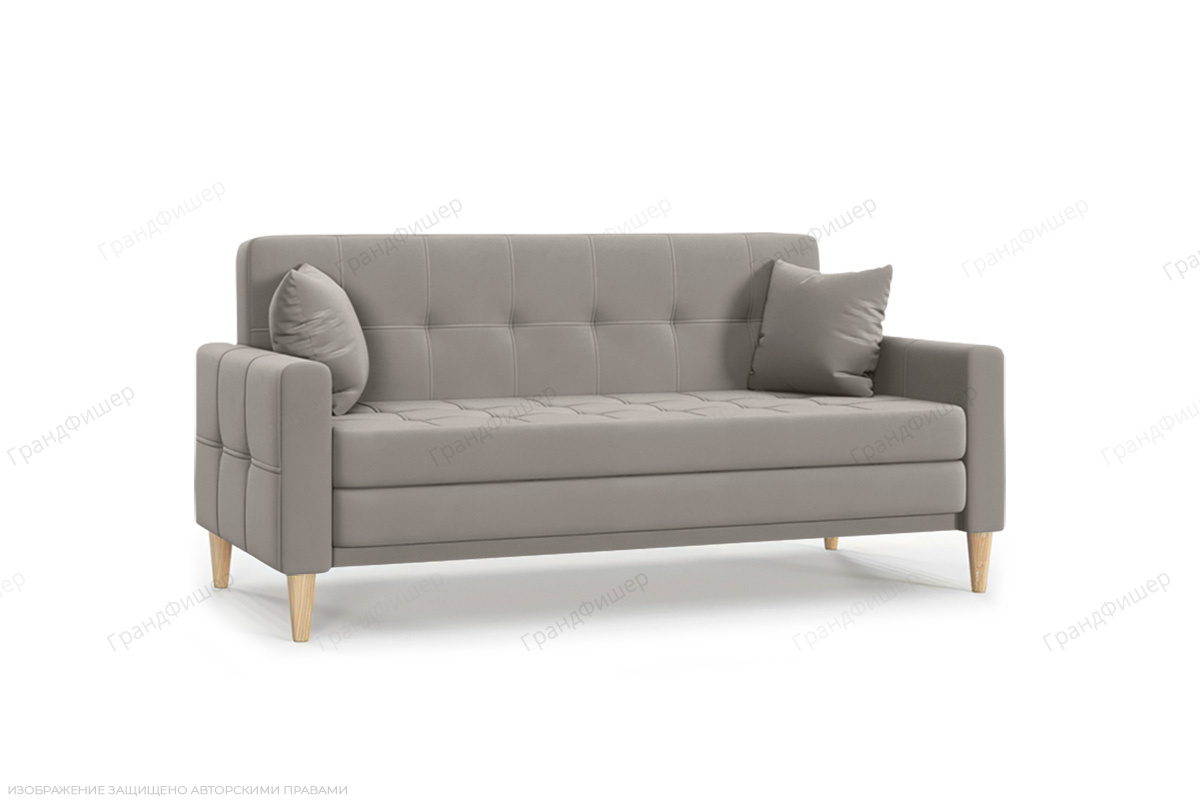 Прямой диван Этро люкс с опорой №5 (спальное 140 см) Энерджи Лайт 810/16 Вид по диагонали