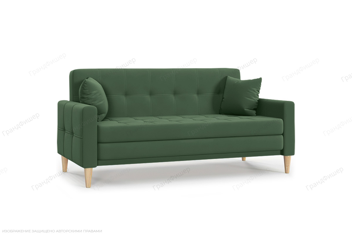 Прямой диван Этро люкс с опорой №5 (спальное 140 см) Amigo Green Вид по диагонали