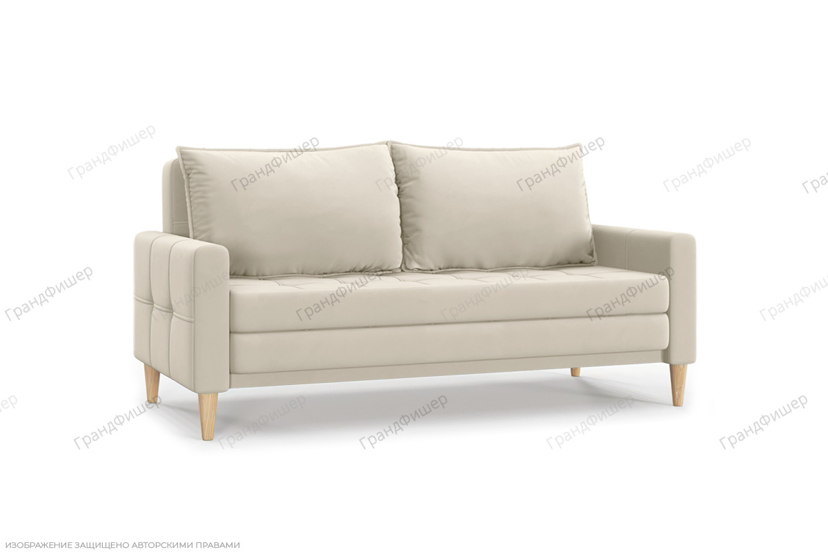 Прямой диван Этро люкс с опорой №5 (спальное 140 см) Энерджи Лайт 810/2 Вид по диагонали