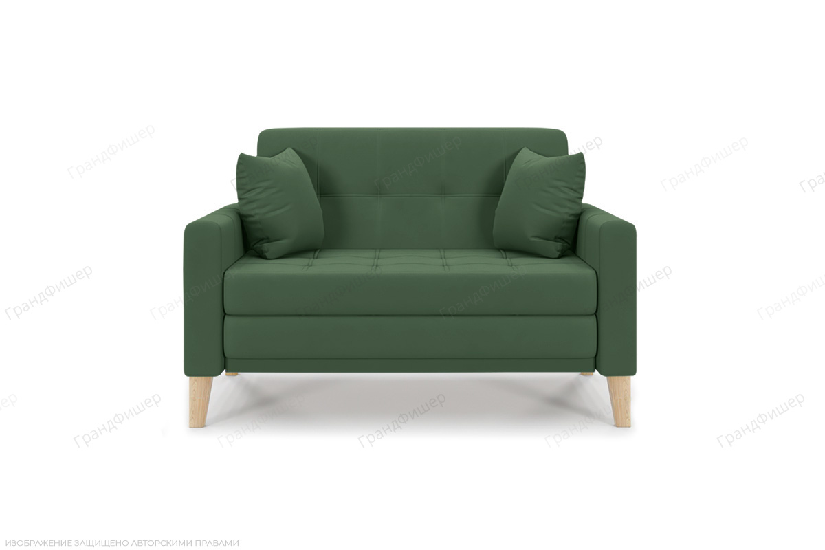 Прямой диван Этро люкс с опорой №3 Amigo Green Вид спереди