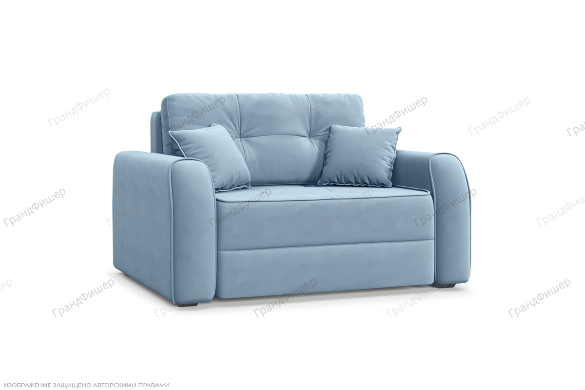 Прямой диван Каймак мини (140 см) Amigo Blue Вид по диагонали