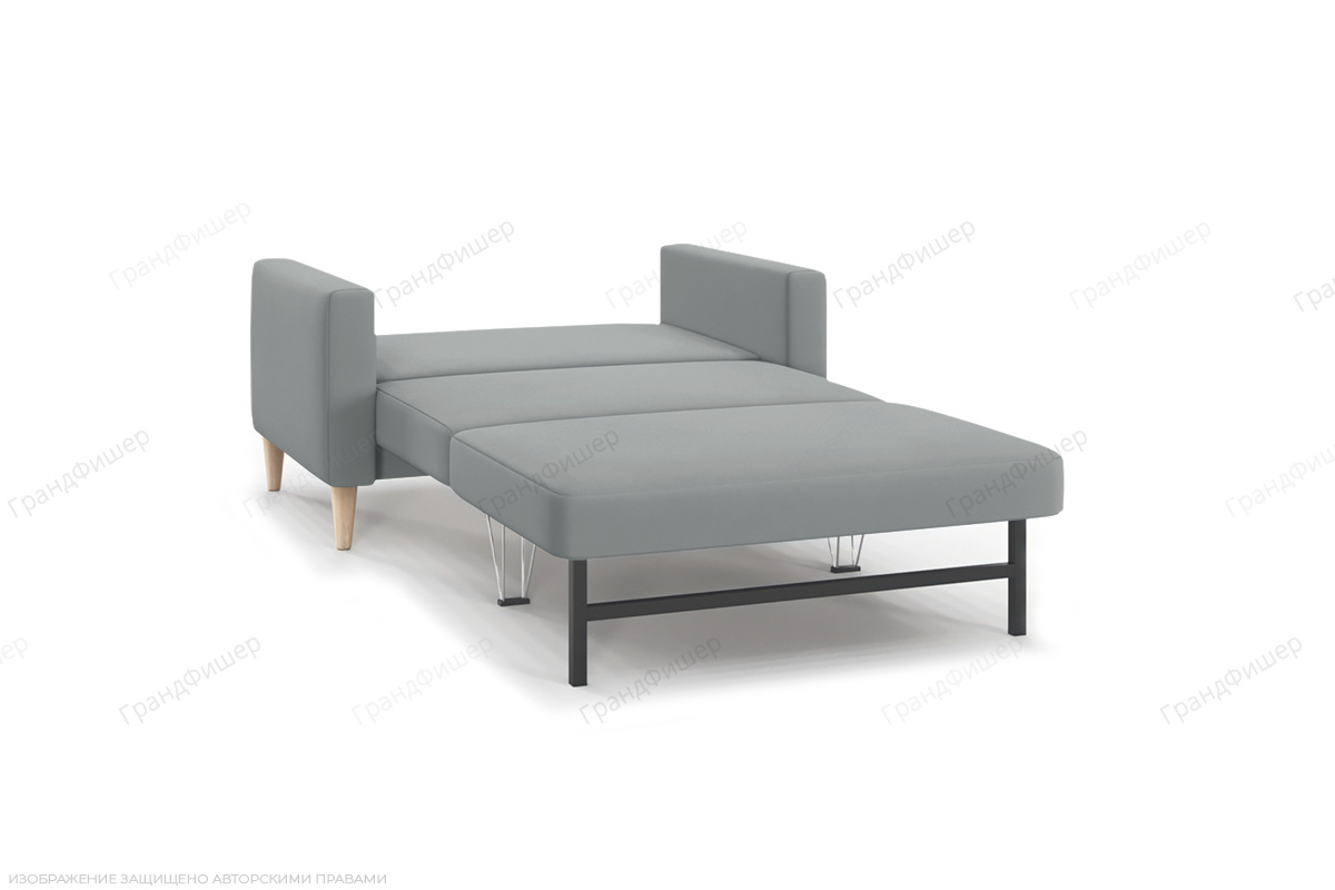 Светлый диван Глэм опора №5 Zara Steel 52 Спальное место