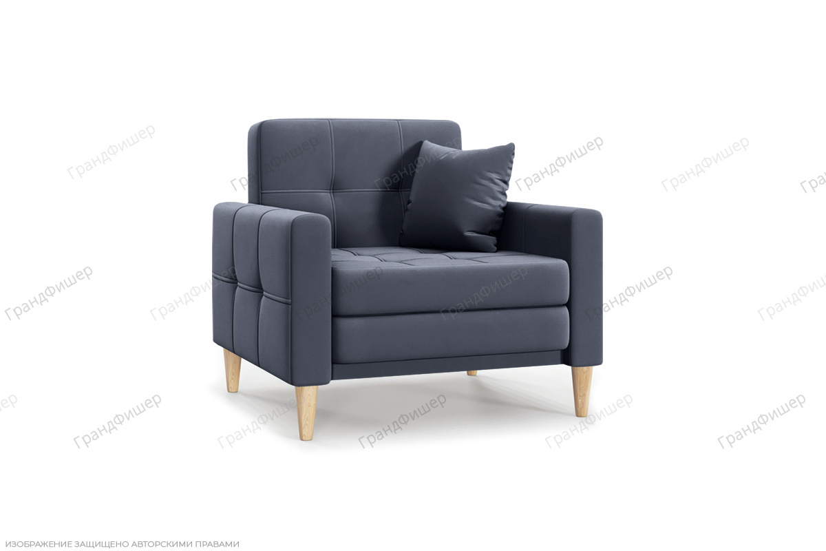 Кресло Этро люкс с опорой №5 Amigo Navy Вид по диагонали