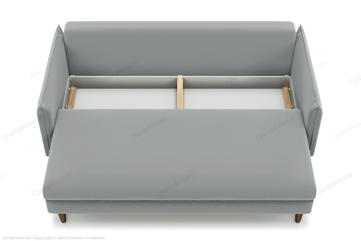 Прямой диван Порту-2 Zara Steel 52 Ящик для белья