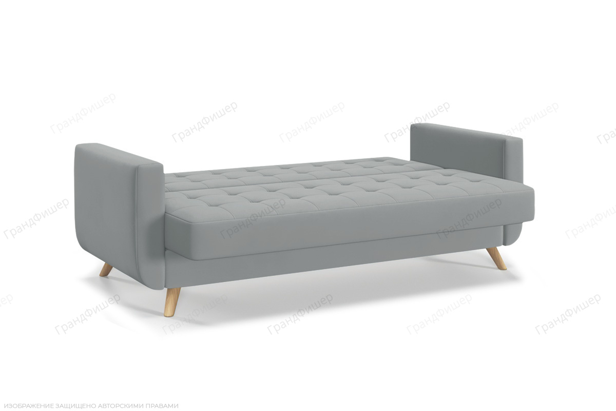 Прямой диван Оскар-2 с опорой №12 Zara Steel 52 Спальное место