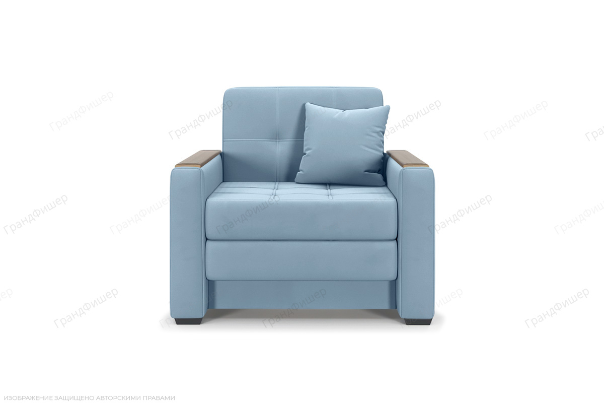 Кресло Этро люкс c накладками Amigo Blue Вид спереди