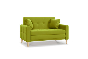 Раскладной офисный диван Этро люкс с опорой №5 Zara Green 29 Вид по диагонали
