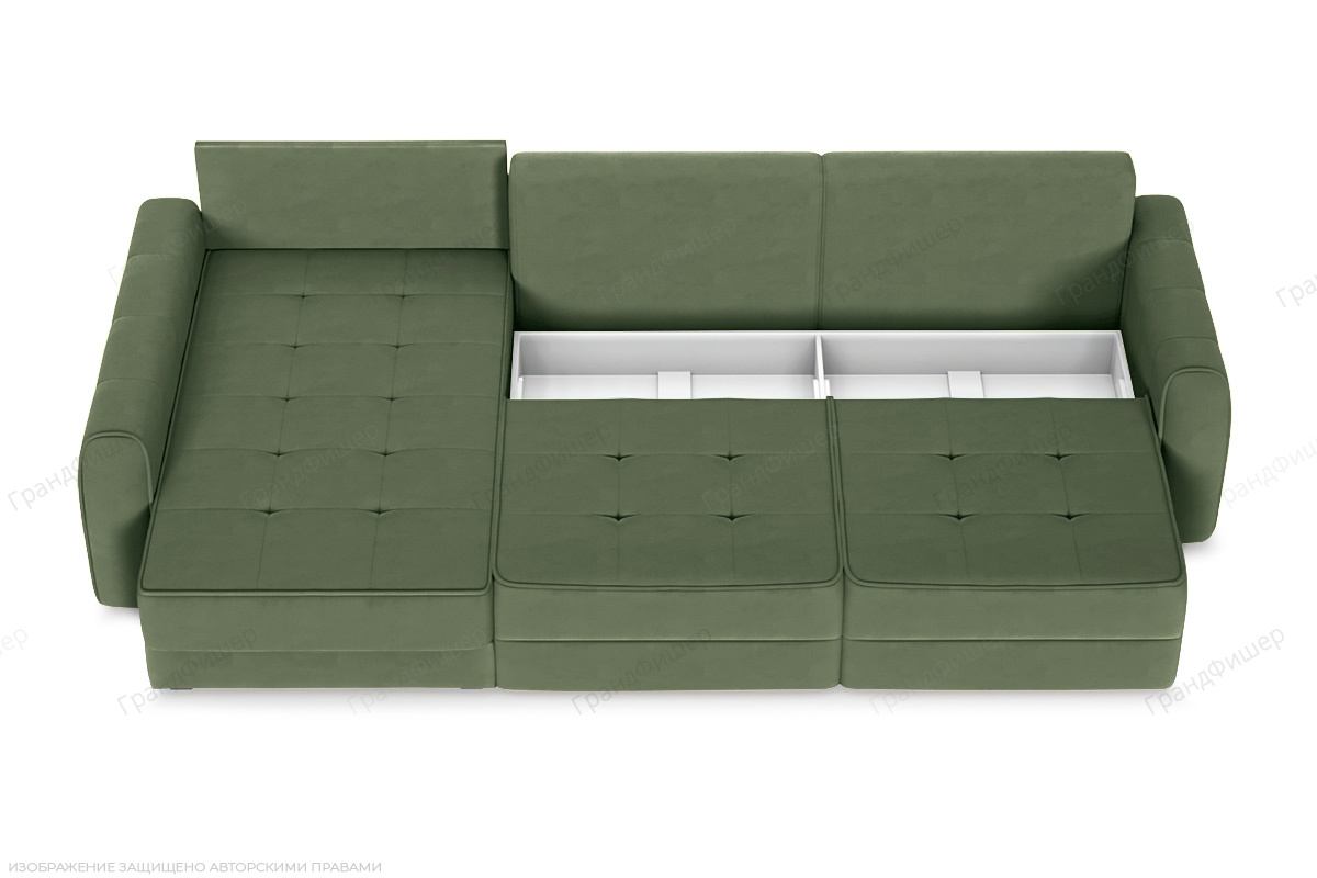 Угловой диван Кайман А2 Энерджи Лайт 810/13 Ящик для белья