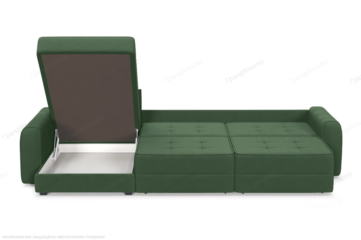 Угловой диван Кайман А2 Amigo Green Ящик для белья
