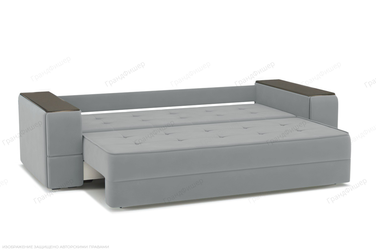 Прямой диван Кайман-7 с ящиками Zara Steel 52 Спальное место