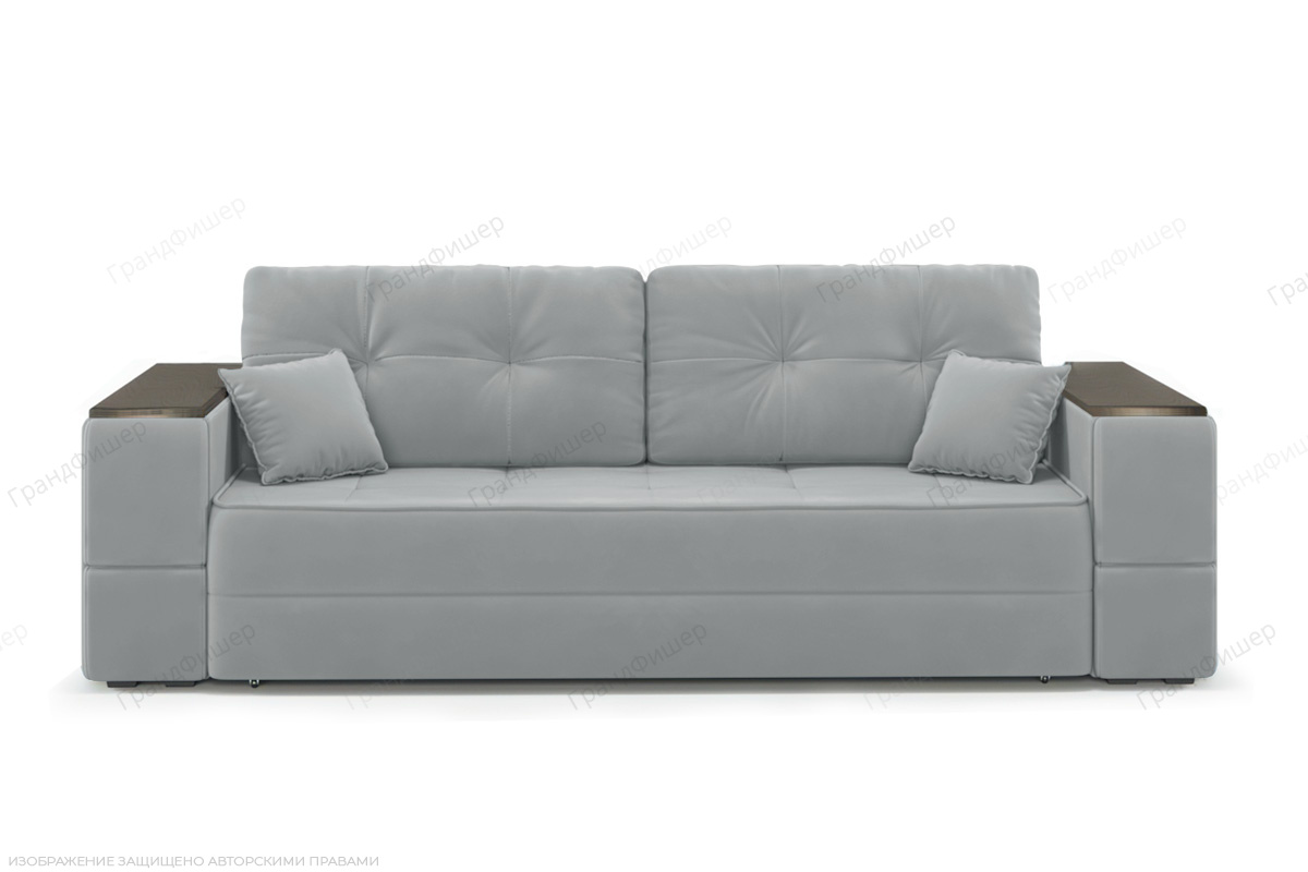 Прямой диван Кайман-7 с ящиками Zara Steel 52 Вид спереди