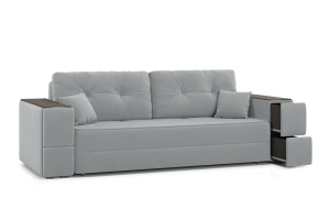 Прямой диван Кайман-7 с ящиками Zara Steel 52 Вид по диагонали