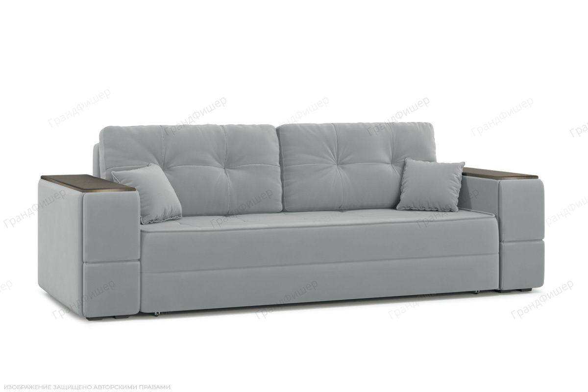 Прямой диван Кайман-7 с ящиками Zara Steel 52 Вид по диагонали