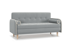 Прямой диван Монро (спальное 140 см) Zara Steel 52 Вид по диагонали