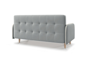 Прямой диван Монро (спальное 140 см) Zara Steel 52 Вид сзади