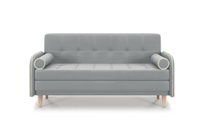 Прямой диван Монро (спальное 140 см) Zara Steel 52 Вид спереди