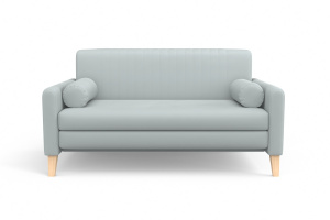 Прямой диван Майами (спальное 140 см) Zara Steel 52 Вид спереди