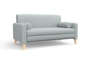 Прямой диван Майами (спальное 140 см) Zara Steel 52 Вид по диагонали