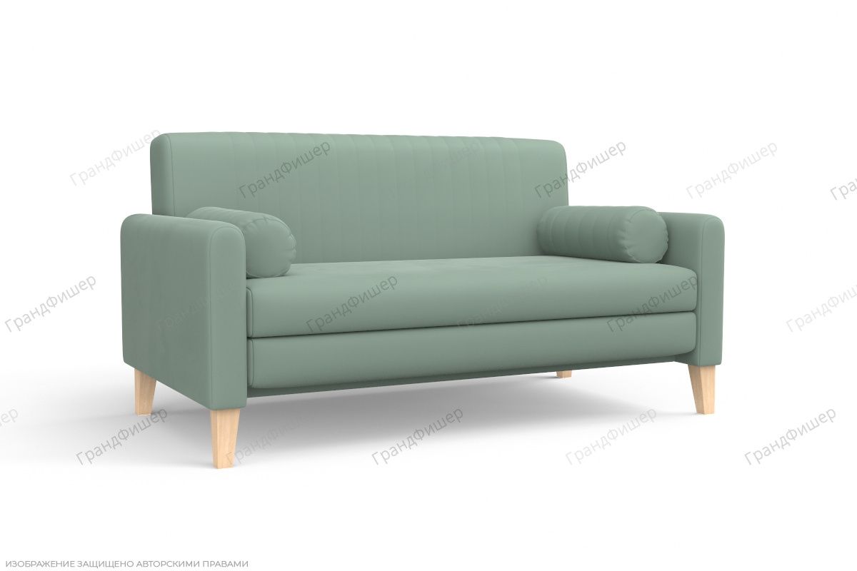 Прямой диван Майами (спальное 140 см) Zara Mint 14 Вид по диагонали