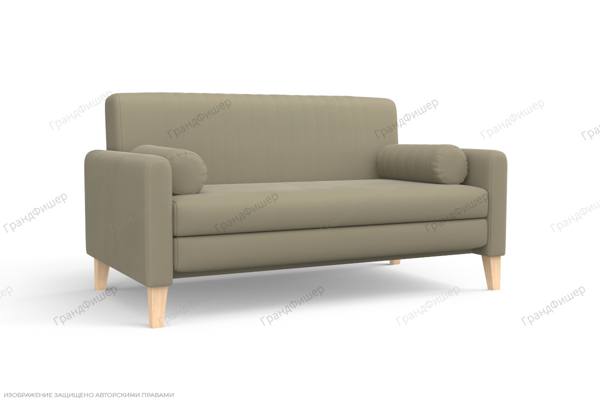 Прямой диван Майами (спальное 140 см) Zara Light 04 Вид по диагонали