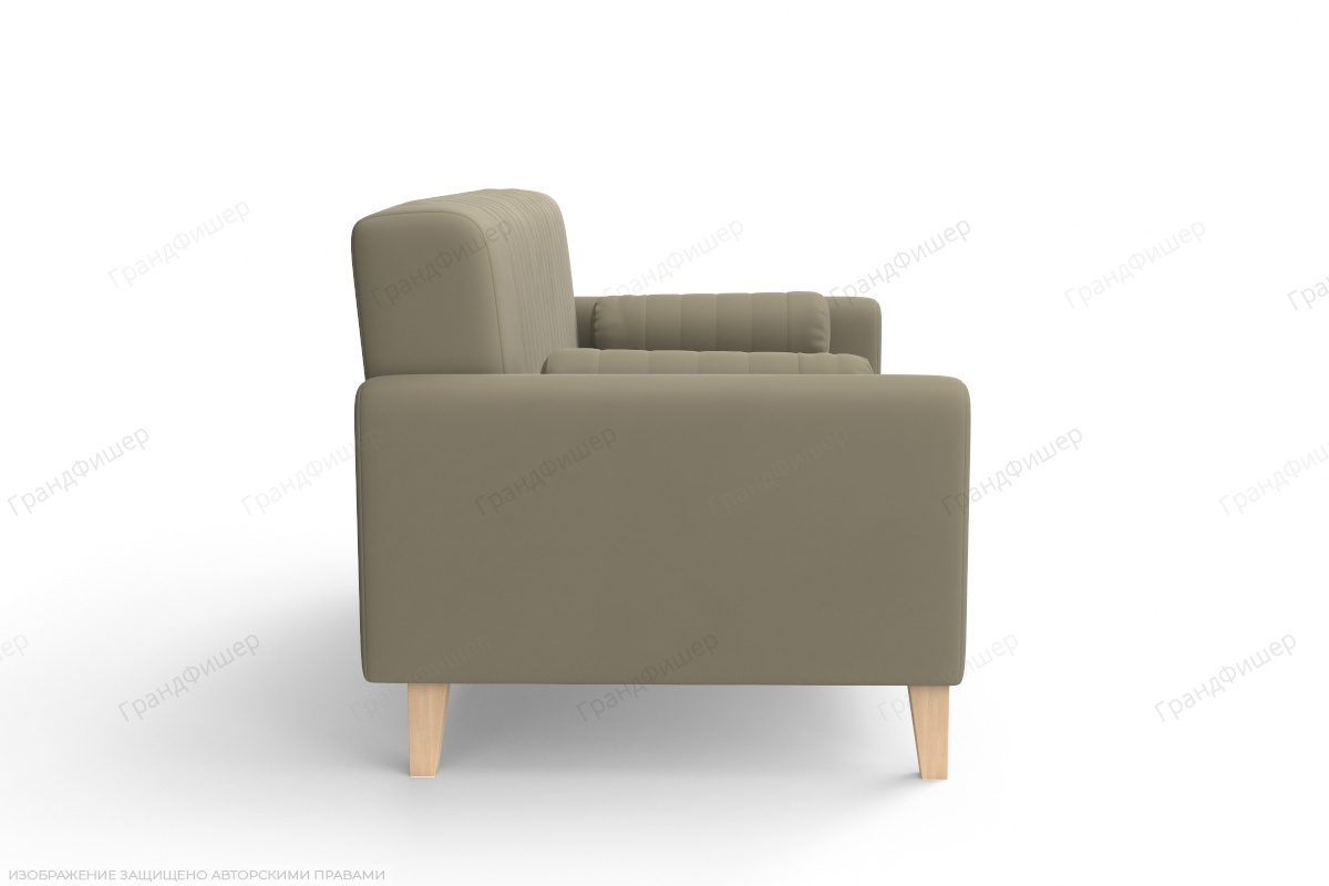 Прямой диван Майами (спальное 140 см) Zara Light 04 Вид сбоку