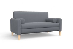 Прямой диван Майами (спальное 140 см) Zara Grafit 32 Вид по диагонали