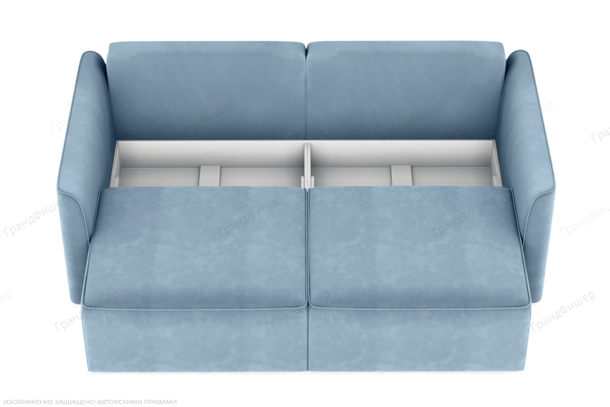 Прямой диван Сиэтл-2 Amigo Blue Ящик для белья