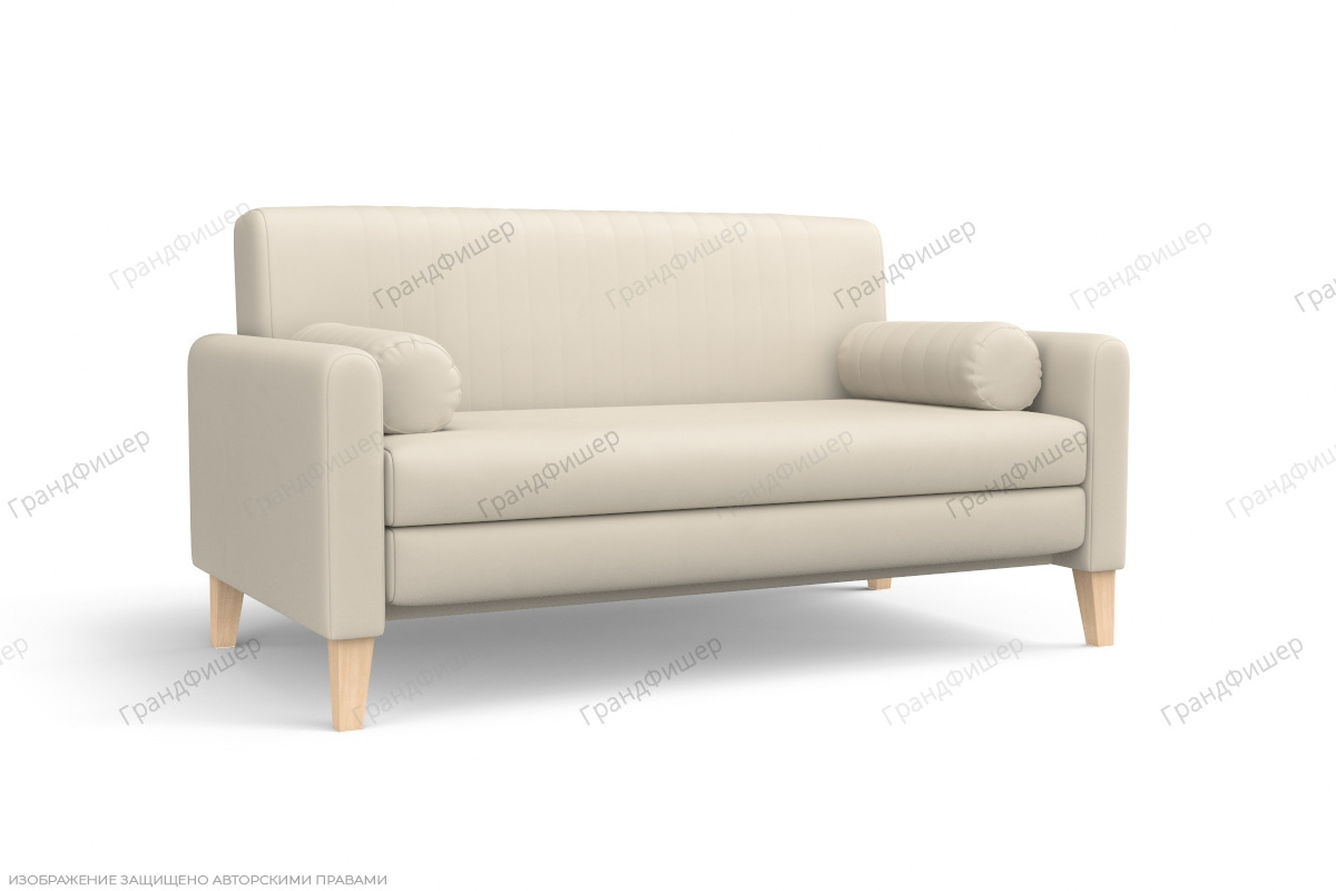 Прямой диван Майами (спальное 140 см) Zara sand 4/2 Вид по диагонали