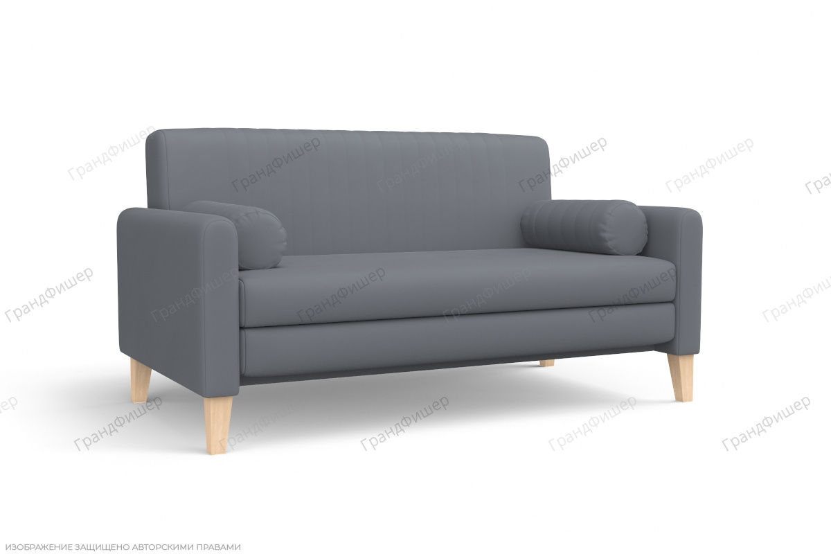 Прямой диван Майами (спальное 140 см) Zara grafit 32 Вид по диагонали
