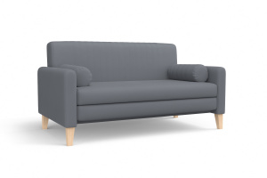 Прямой диван Майами (спальное 140 см) Zara grafit 32 Вид по диагонали