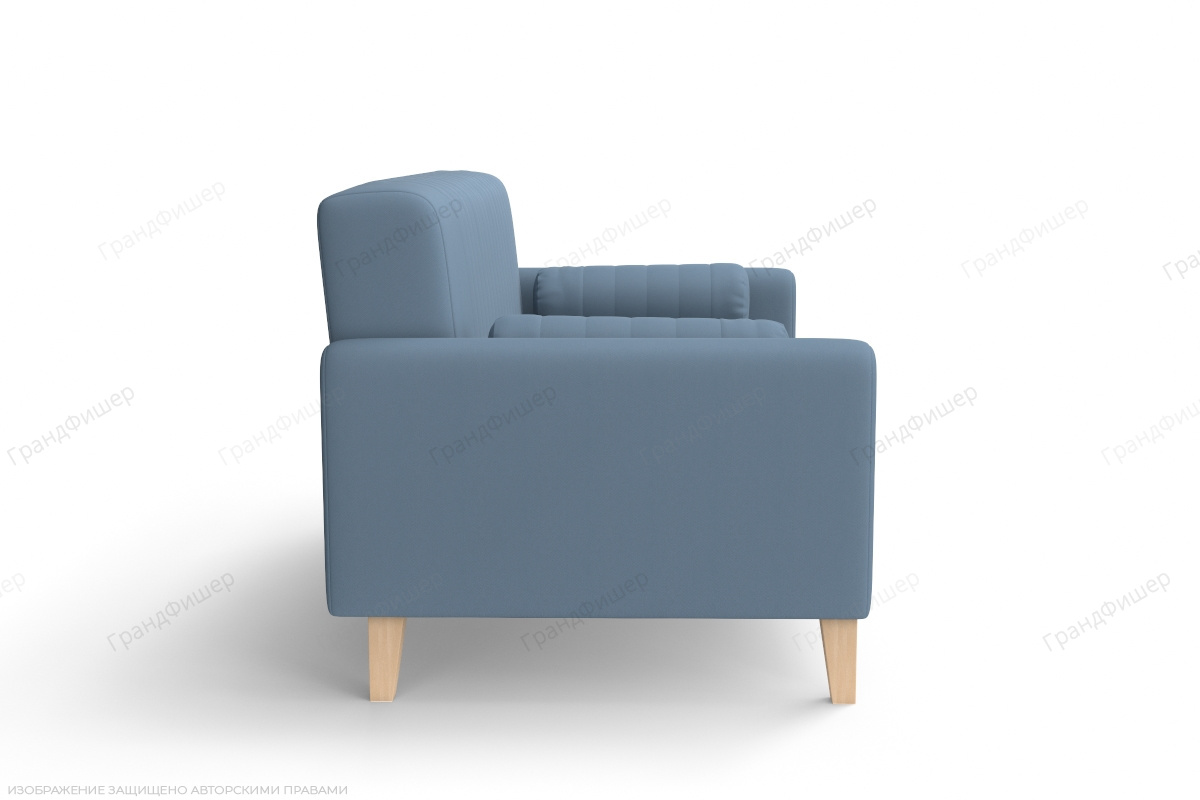 Прямой диван Майами (спальное 140 см) Amigo Blue Вид сбоку
