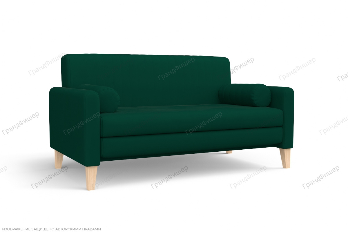 Прямой диван Майами (спальное 140 см) Zara malahit 33 Вид по диагонали