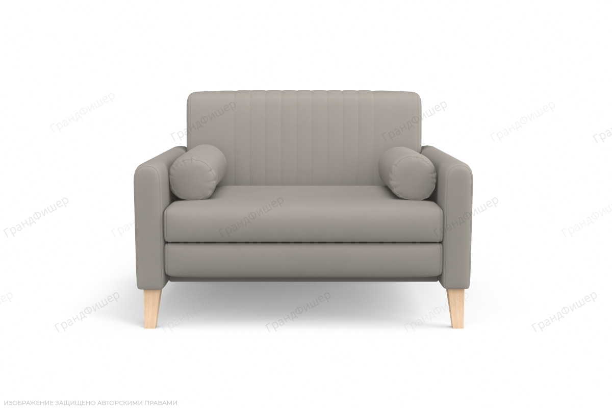 Односпальный диван Майами Zara light gray 17 Вид спереди